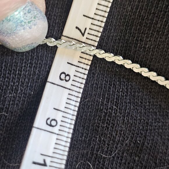 1950s VTG Trifari 3 Strand Long Serpentine Chain Necklace Silver 30" Layered 50s - Picture 8 of 10